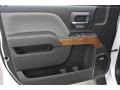 Jet Black/Dark Ash 2015 Chevrolet Silverado 3500HD LTZ Crew Cab Dual Rear Wheel 4x4 Door Panel