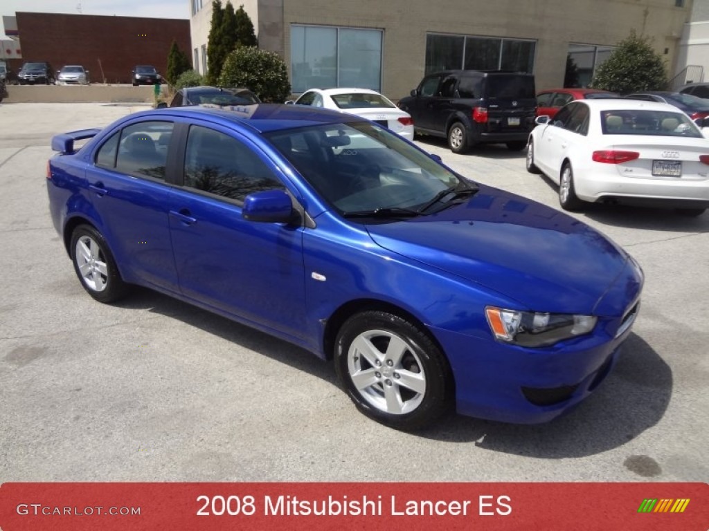 2008 Lancer ES - Electric Blue Pearl / Black photo #1