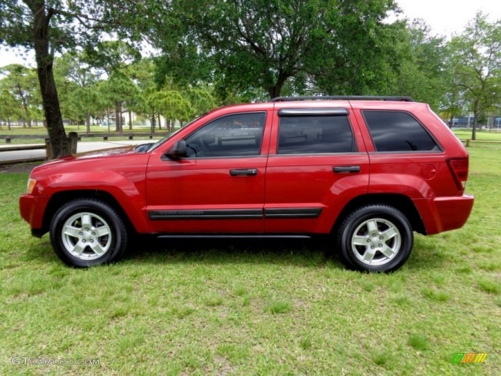 2005 Grand Cherokee Laredo - Inferno Red Crystal Pearl / Medium Slate Gray photo #3