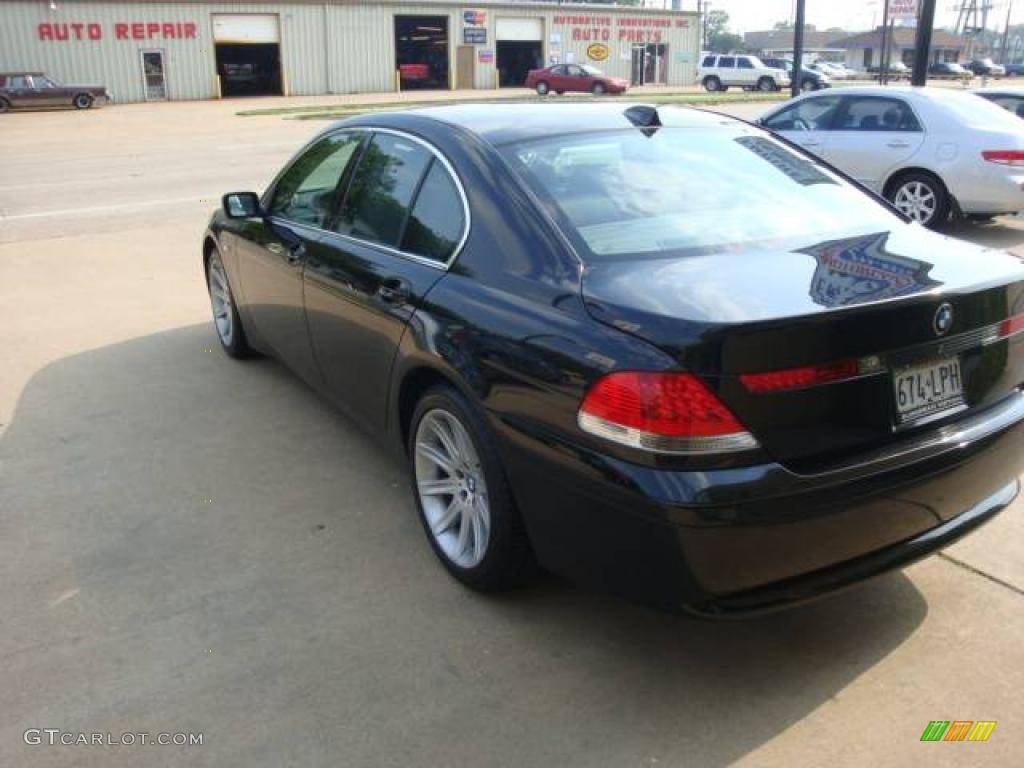 2003 7 Series 745i Sedan - Jet Black / Basalt Grey/Flannel Grey photo #6