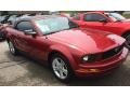 2008 Dark Candy Apple Red Ford Mustang V6 Deluxe Convertible #92939931