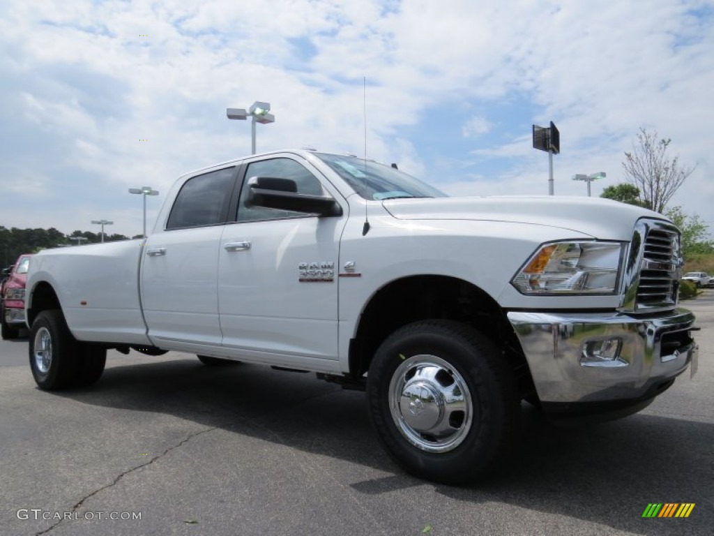 2014 3500 Big Horn Crew Cab 4x4 Dually - Bright White / Black/Diesel Gray photo #4