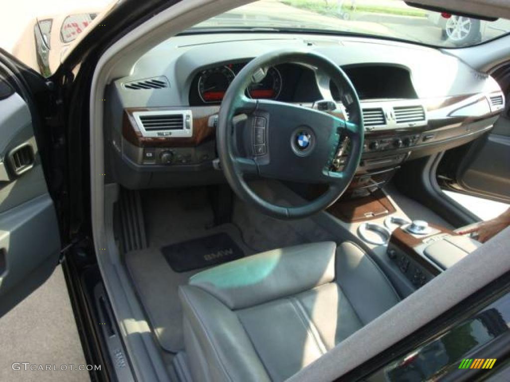 2003 7 Series 745i Sedan - Jet Black / Basalt Grey/Flannel Grey photo #10