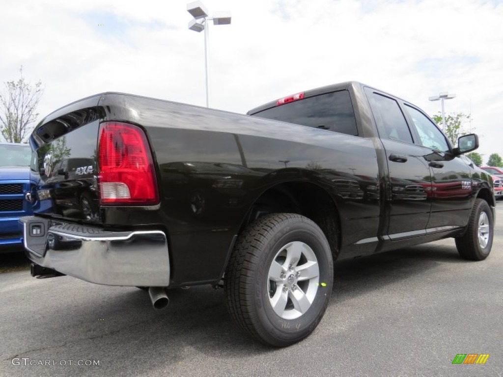 2014 1500 Tradesman Quad Cab 4x4 - Black Gold Pearl Coat / Black/Diesel Gray photo #3