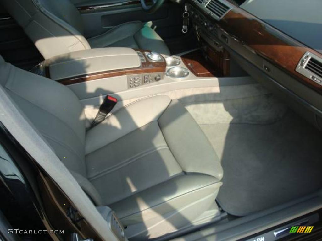 2003 7 Series 745i Sedan - Jet Black / Basalt Grey/Flannel Grey photo #16