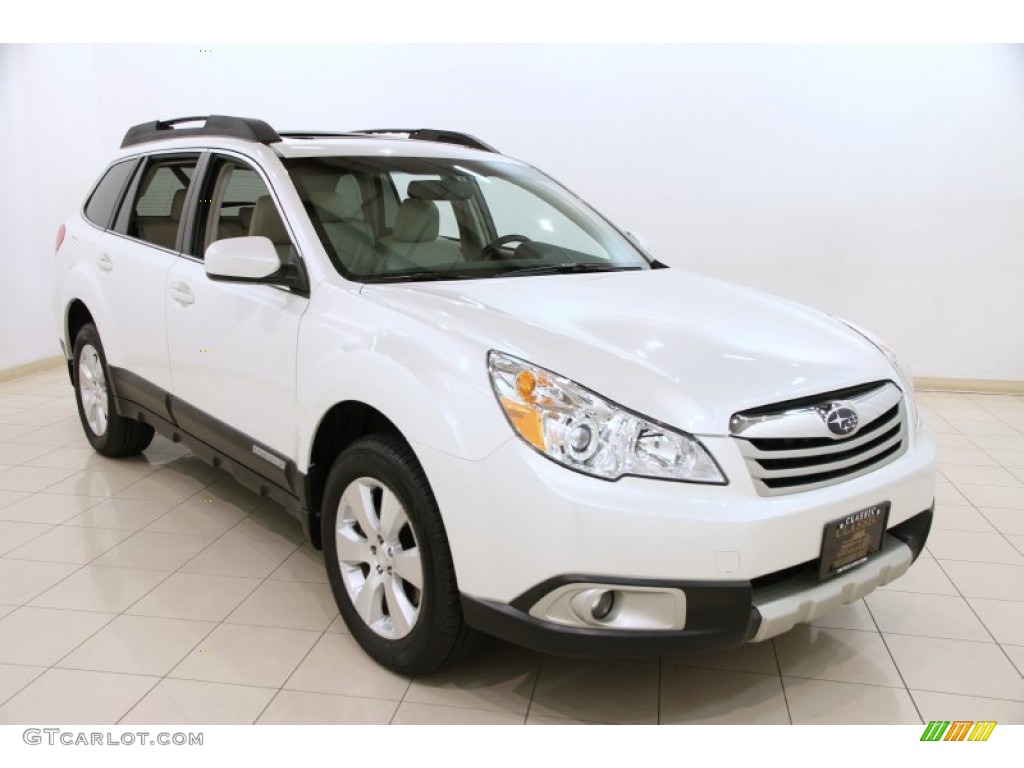 2011 Outback 3.6R Limited Wagon - Satin White Pearl / Warm Ivory photo #1