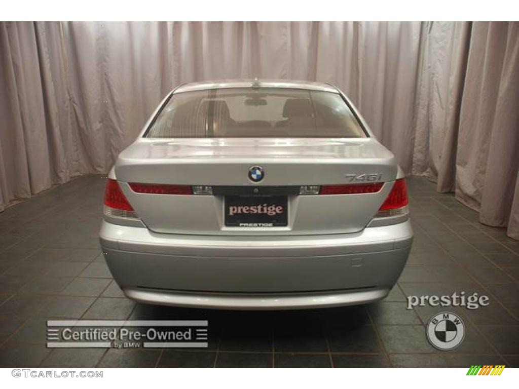 2003 7 Series 745i Sedan - Titanium Silver Metallic / Black/Black photo #2