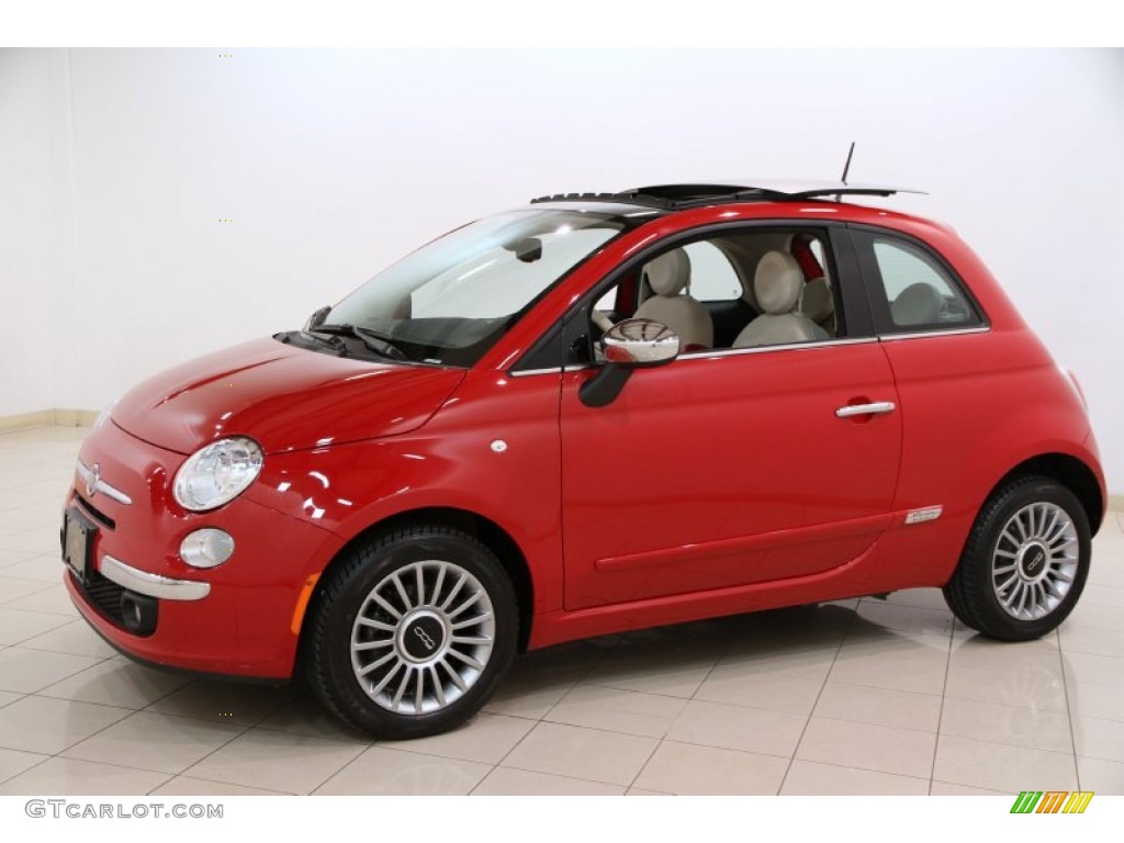 Rosso (Red) 2012 Fiat 500 Lounge Exterior Photo #92965466