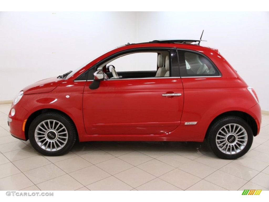 Rosso (Red) 2012 Fiat 500 Lounge Exterior Photo #92965478