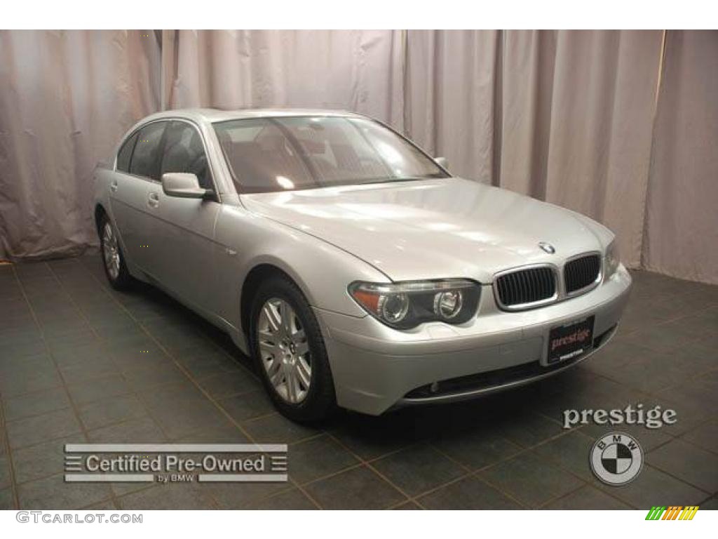 2003 7 Series 745i Sedan - Titanium Silver Metallic / Black/Black photo #7