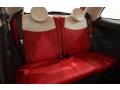 Pelle Rossa/Avorio (Red/Ivory) 2012 Fiat 500 Lounge Interior Color