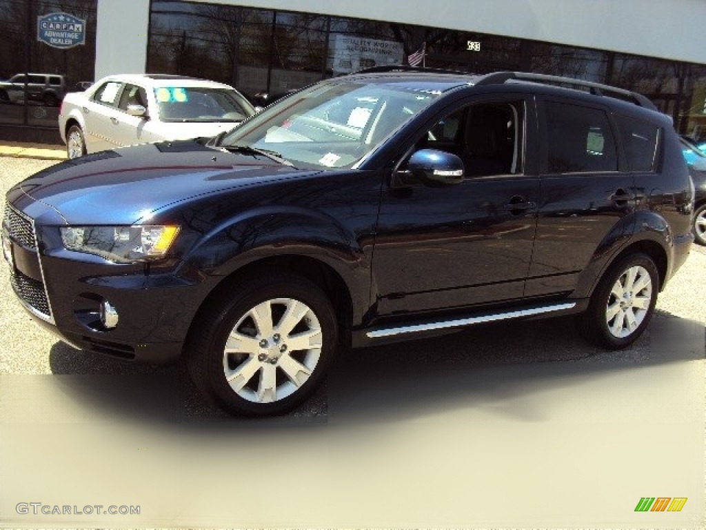 2012 Outlander SE AWD - Cosmic Blue Metallic / Black photo #5