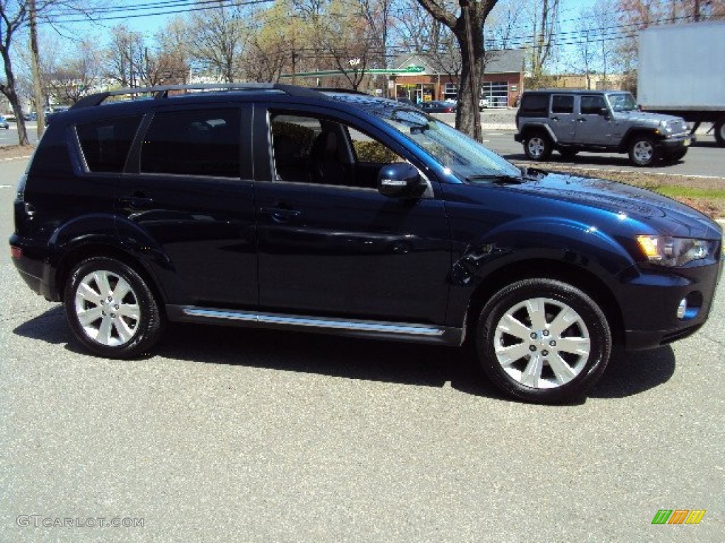 2012 Outlander SE AWD - Cosmic Blue Metallic / Black photo #9