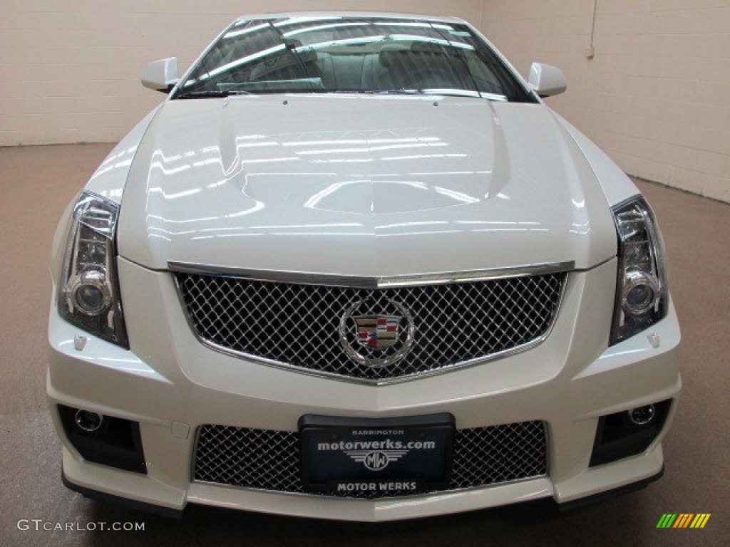 2014 CTS -V Coupe - White Diamond Tricoat / Light Titanium/Ebony photo #2