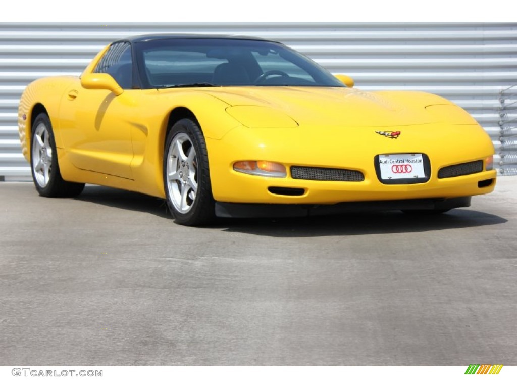 2000 Corvette Coupe - Millennium Yellow / Black photo #1