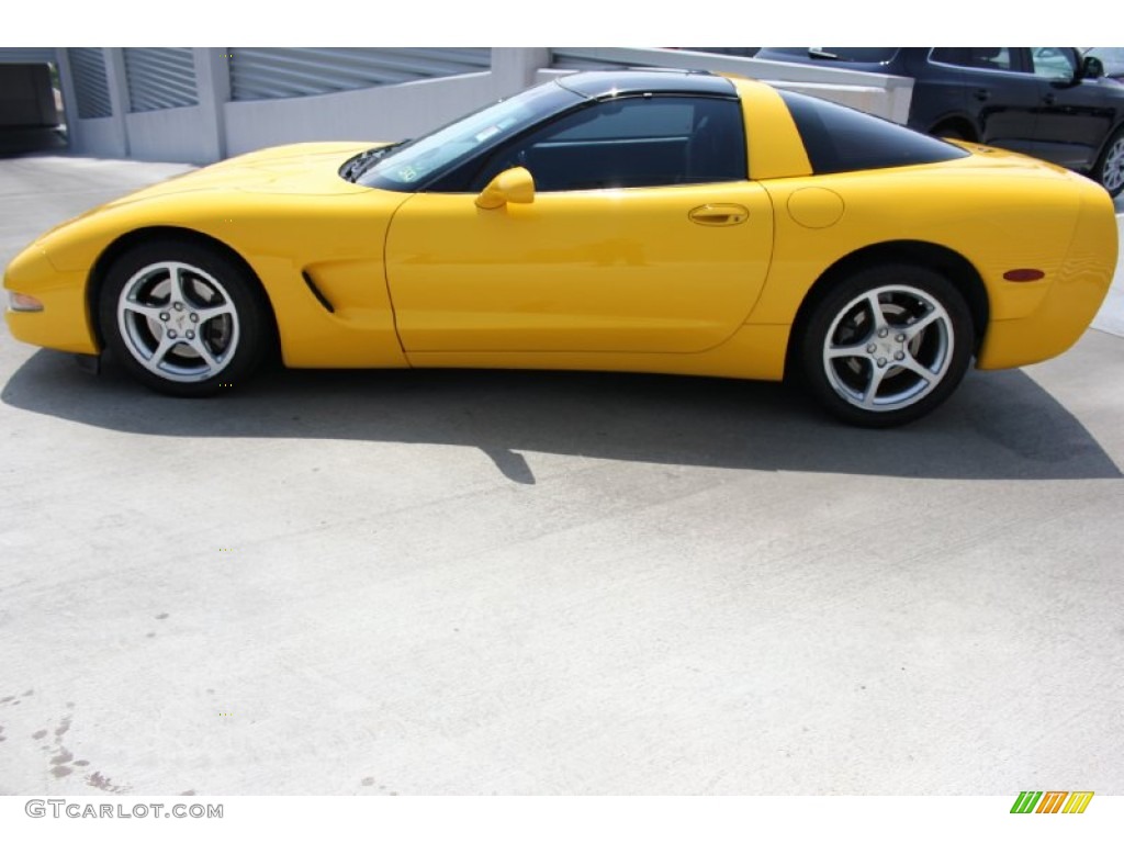 2000 Corvette Coupe - Millennium Yellow / Black photo #6