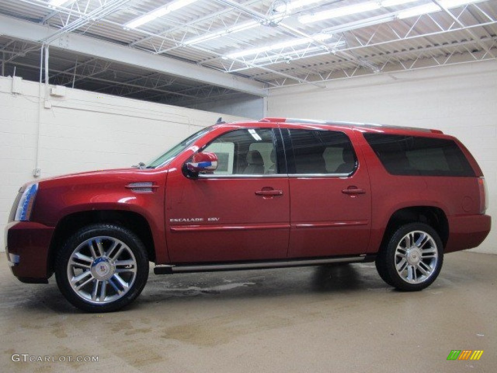 Crystal Red Tintcoat 2014 Cadillac Escalade Premium AWD Exterior Photo #92969356