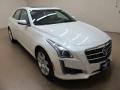 White Diamond Tricoat 2014 Cadillac CTS Premium Sedan AWD