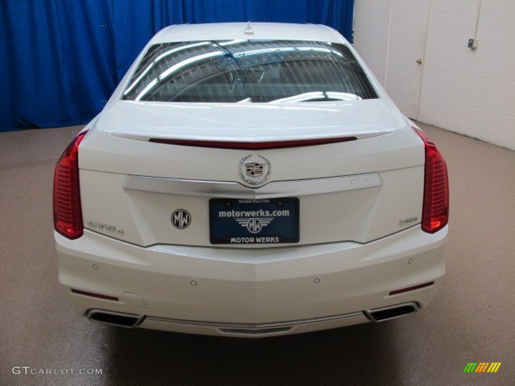 2014 CTS Premium Sedan AWD - White Diamond Tricoat / Kona Brown/Jet Black photo #6