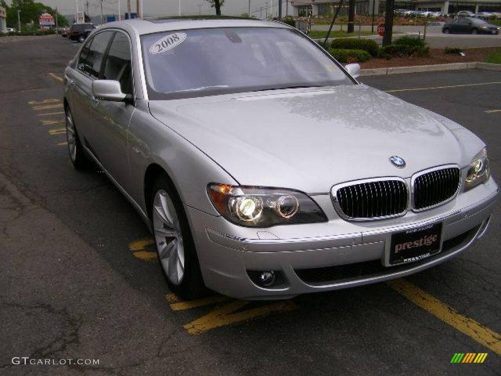2008 7 Series 750Li Sedan - Titanium Silver Metallic / Black photo #2
