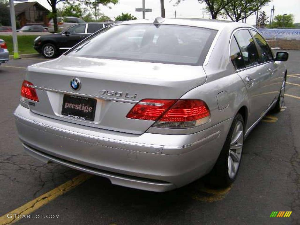 2008 7 Series 750Li Sedan - Titanium Silver Metallic / Black photo #3
