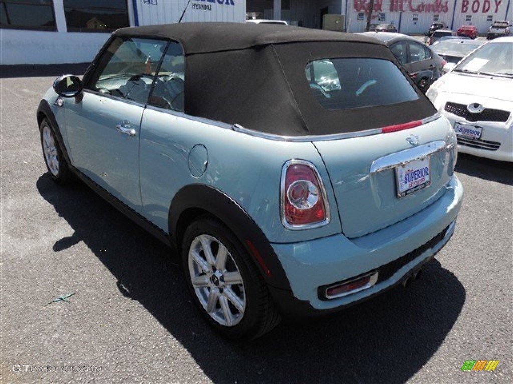 2011 Cooper S Convertible - Ice Blue / Carbon Black photo #8