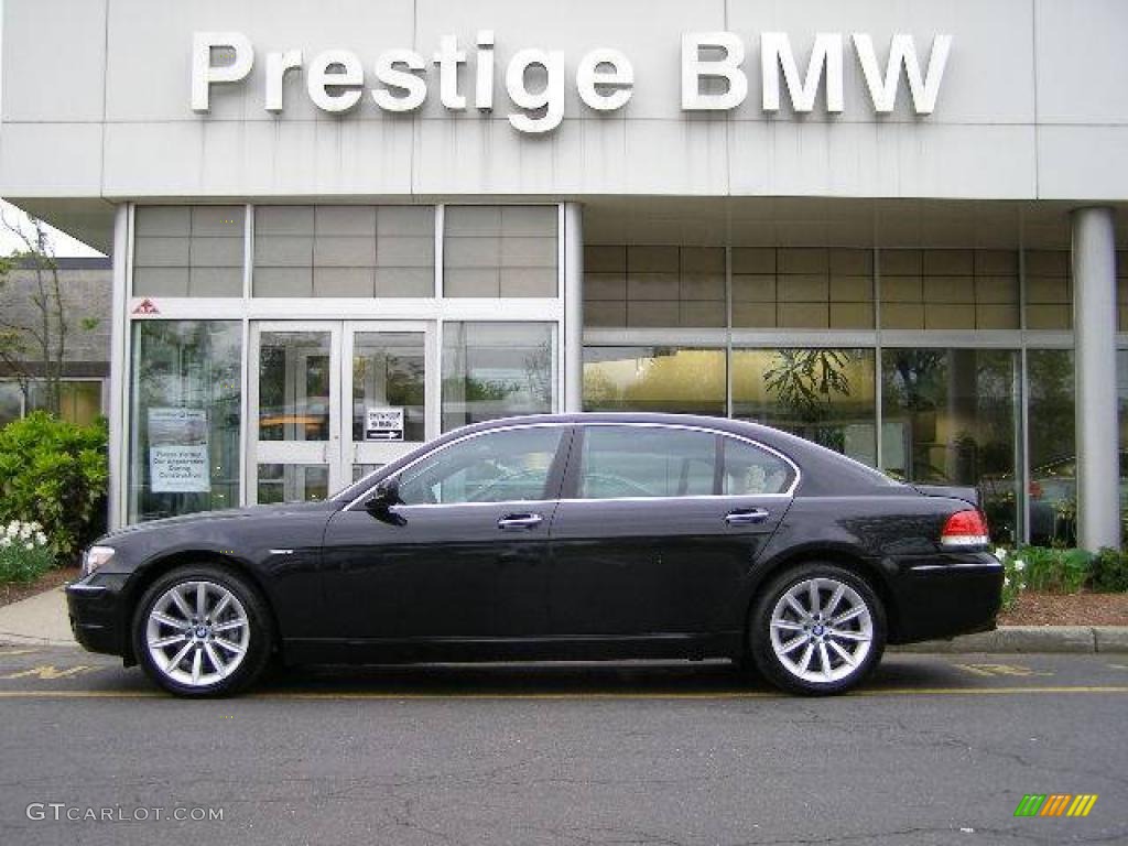 2008 7 Series 750Li Sedan - Black Sapphire Metallic / Cream Beige photo #1