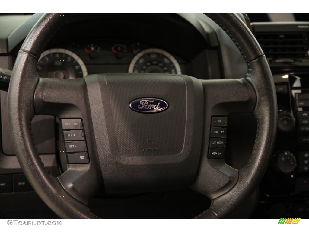 2011 Ford Escape Limited V6 Charcoal Black Steering Wheel Photo #92976596