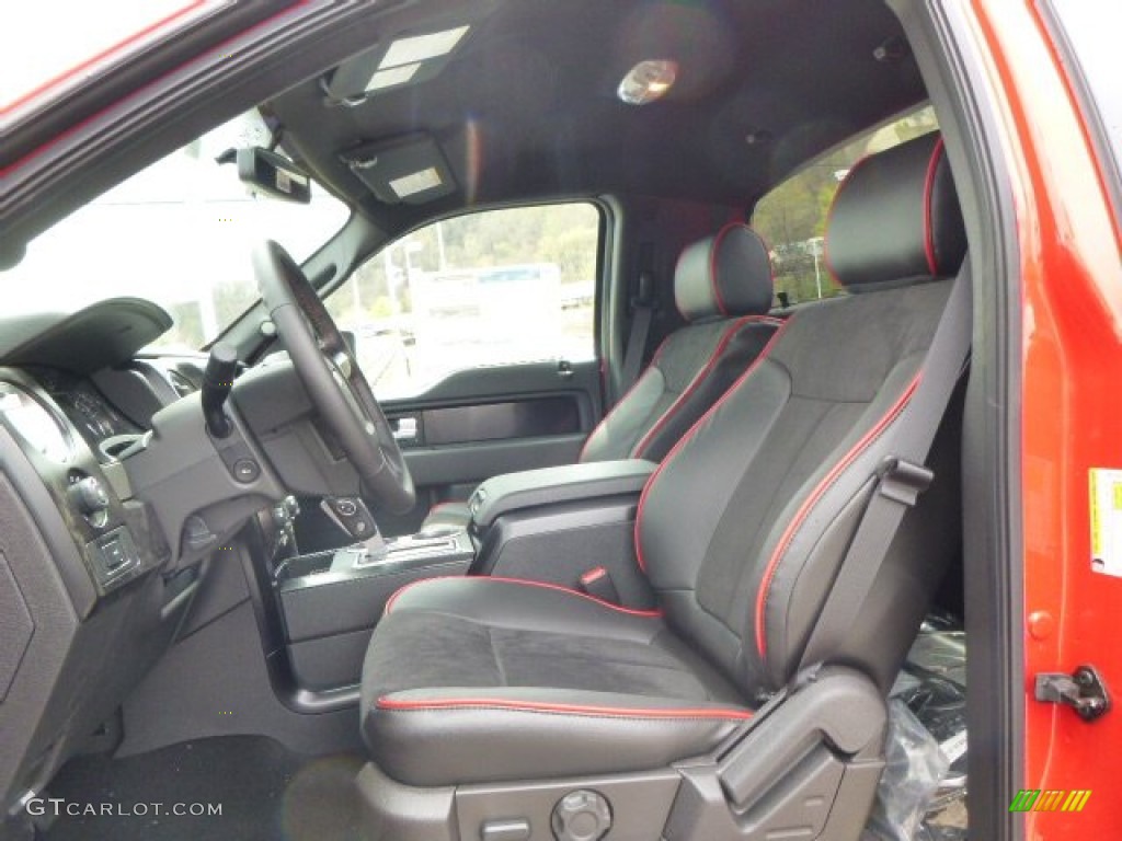 FX Appearance Black Leather/Alcantara Interior 2014 Ford F150 FX4 Tremor Regular Cab 4x4 Photo #92977360