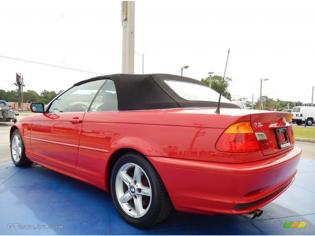 2002 3 Series 325i Convertible - Electric Red / Black photo #3