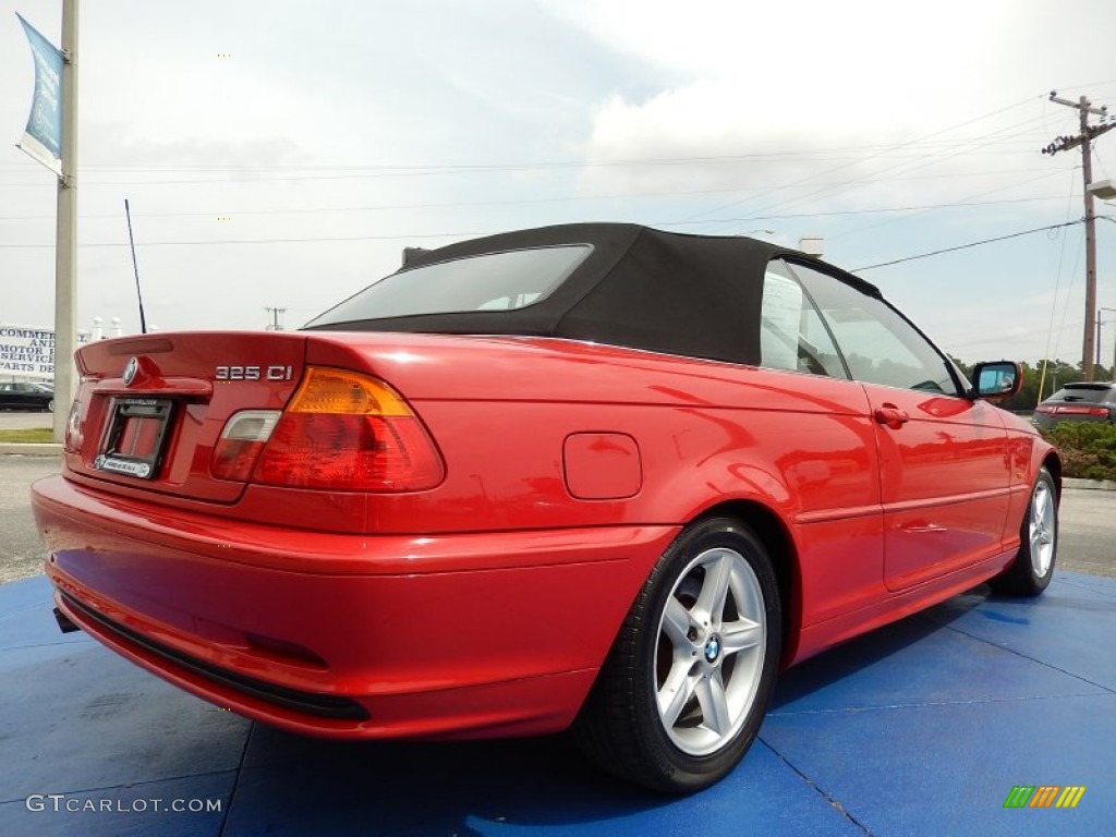 2002 3 Series 325i Convertible - Electric Red / Black photo #5