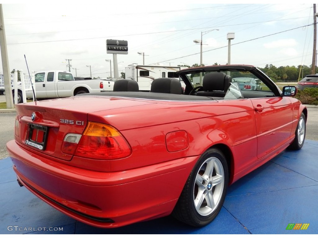 2002 3 Series 325i Convertible - Electric Red / Black photo #11