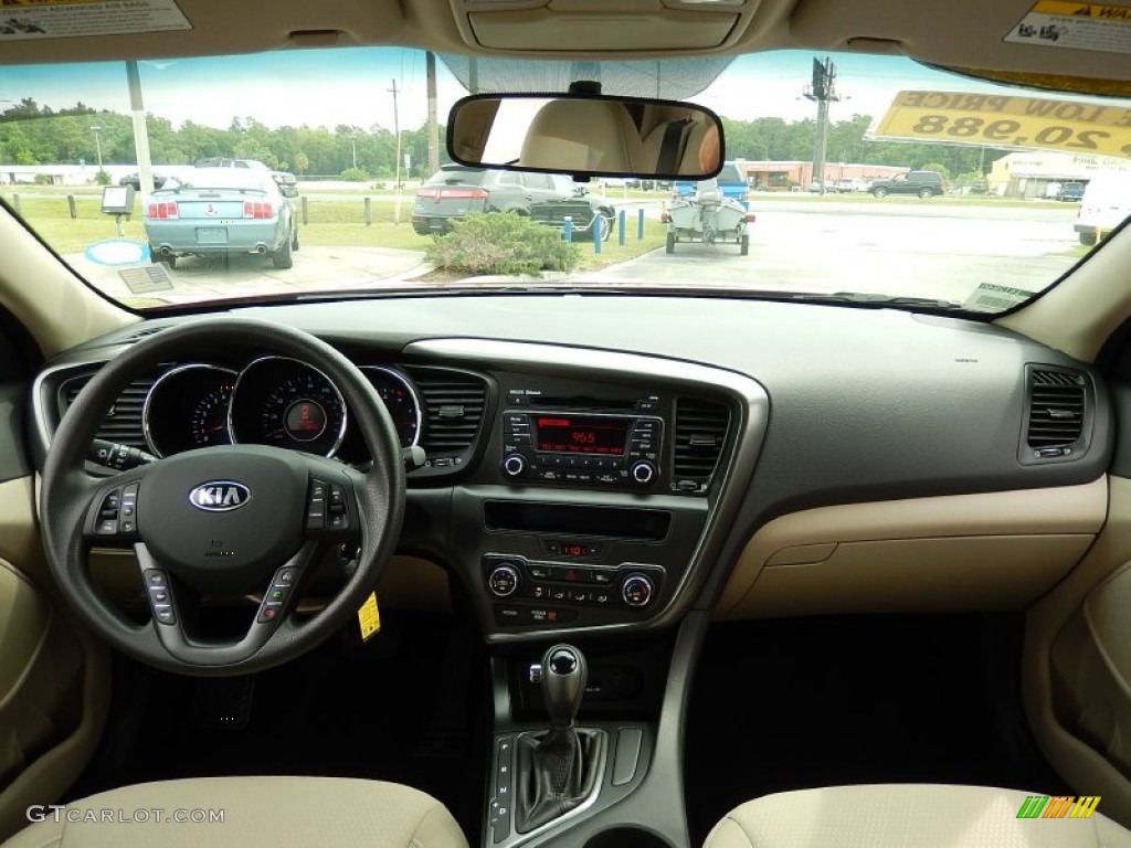 2013 Kia Optima LX Beige Dashboard Photo #92983991