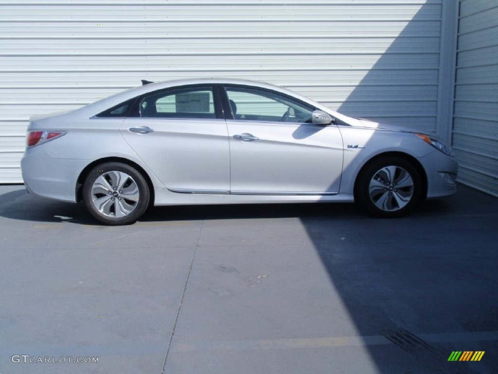 2014 Sonata Hybrid Limited - Starlight Silver Metallic / Gray photo #3