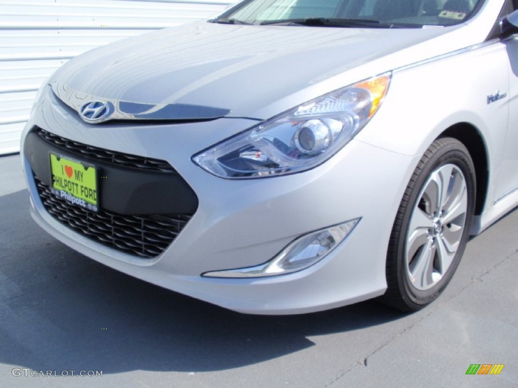 2014 Sonata Hybrid Limited - Starlight Silver Metallic / Gray photo #11