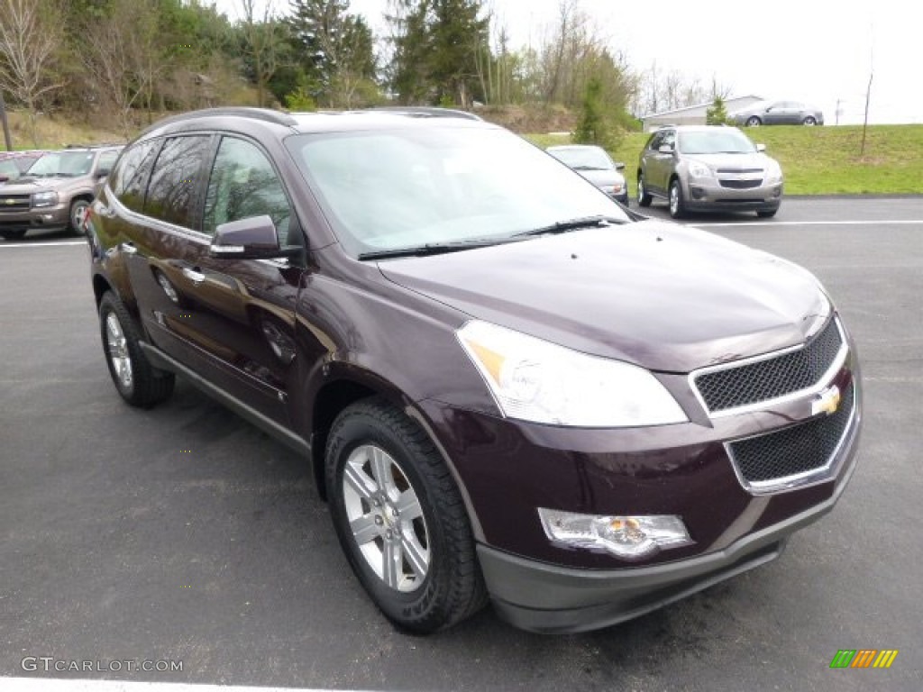 2010 Traverse LT AWD - Dark Cherry Metallic / Dark Gray/Light Gray photo #1