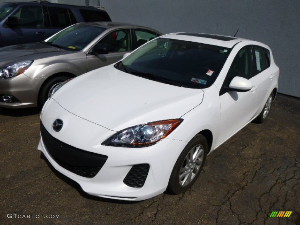 Crystal White Pearl Mica 2012 Mazda MAZDA3 i Touring 5 Door Exterior Photo #92988745