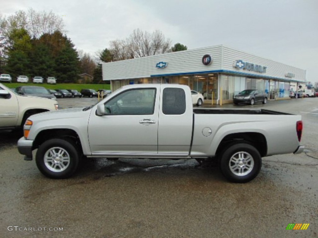 Sheer Silver Metallic 2011 Chevrolet Colorado LT Extended Cab 4x4 Exterior Photo #92989691