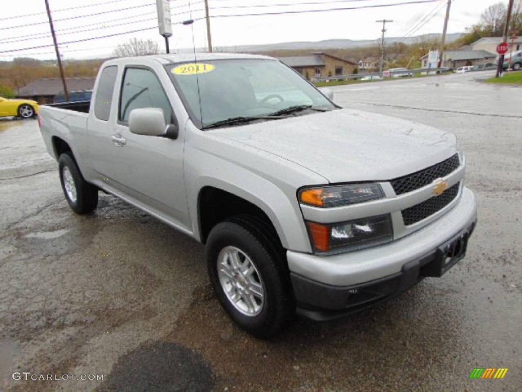 Sheer Silver Metallic 2011 Chevrolet Colorado LT Extended Cab 4x4 Exterior Photo #92989850