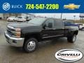Black 2015 Chevrolet Silverado 3500HD LTZ Crew Cab Dual Rear Wheel 4x4
