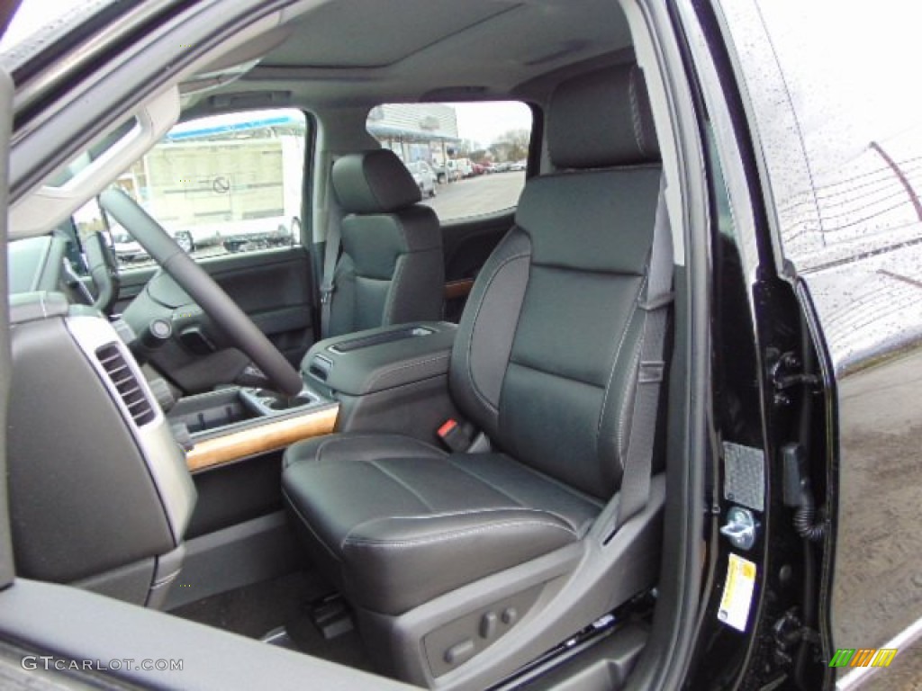 Jet Black Interior 2015 Chevrolet Silverado 3500HD LTZ Crew Cab Dual Rear Wheel 4x4 Photo #92990492