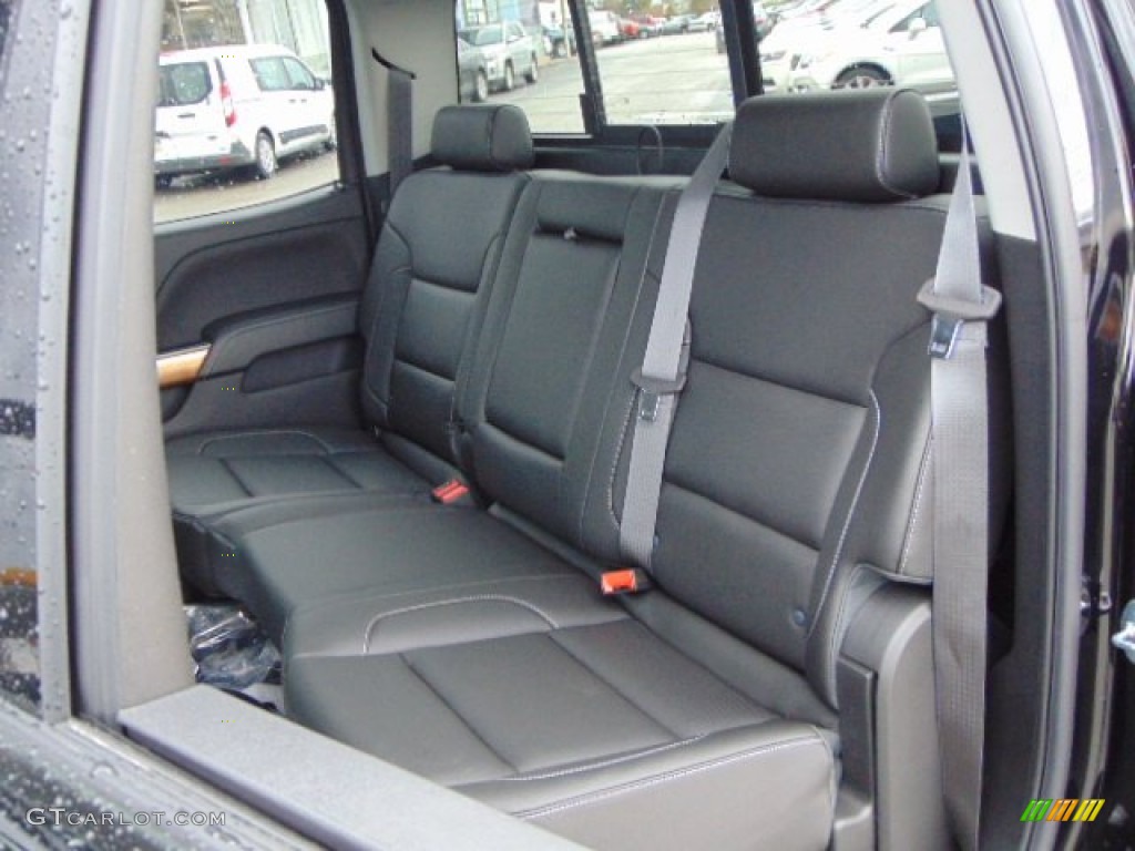 Jet Black Interior 2015 Chevrolet Silverado 3500HD LTZ Crew Cab Dual Rear Wheel 4x4 Photo #92990693