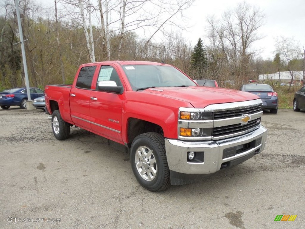 Victory Red 2015 Chevrolet Silverado 2500HD LTZ Crew Cab 4x4 Exterior Photo #92991904