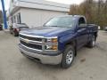 2014 Blue Topaz Metallic Chevrolet Silverado 1500 WT Regular Cab 4x4  photo #11