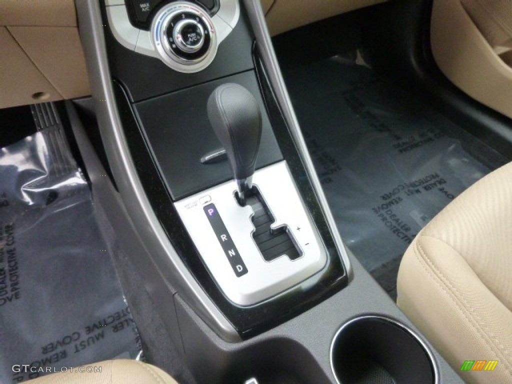 2012 Elantra GLS - Black Noir Pearl / Beige photo #17