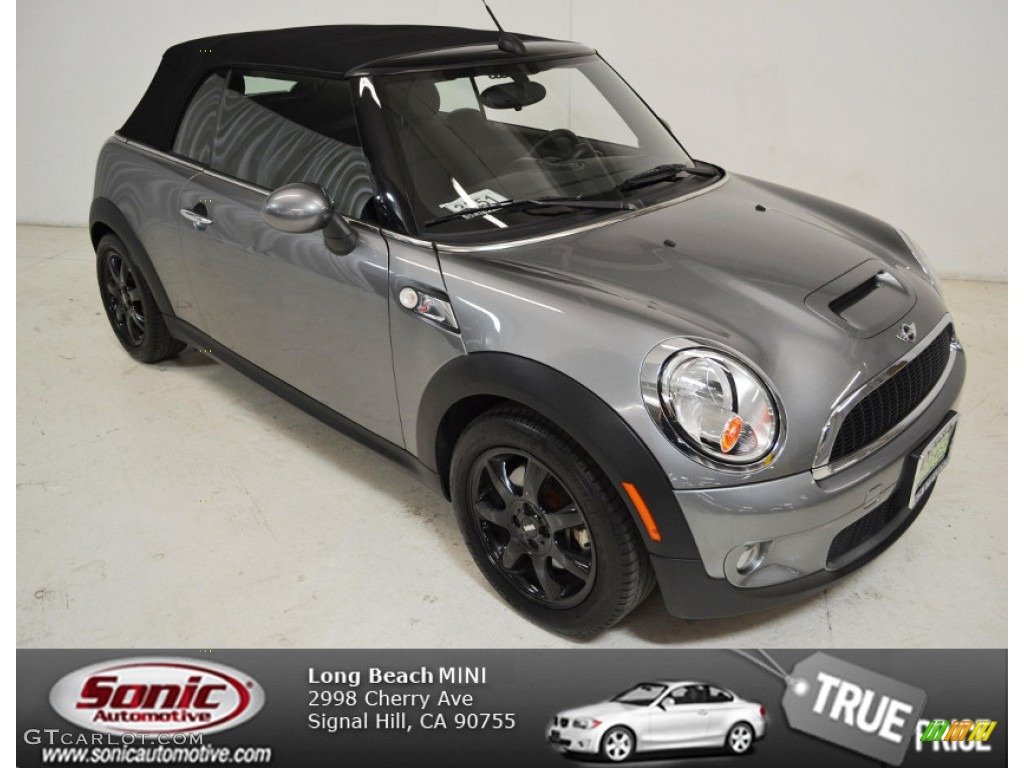 2010 Cooper S Convertible - Dark Silver Metallic / Grey/Carbon Black photo #1