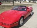 1990 Bright Red Chevrolet Corvette Convertible  photo #2