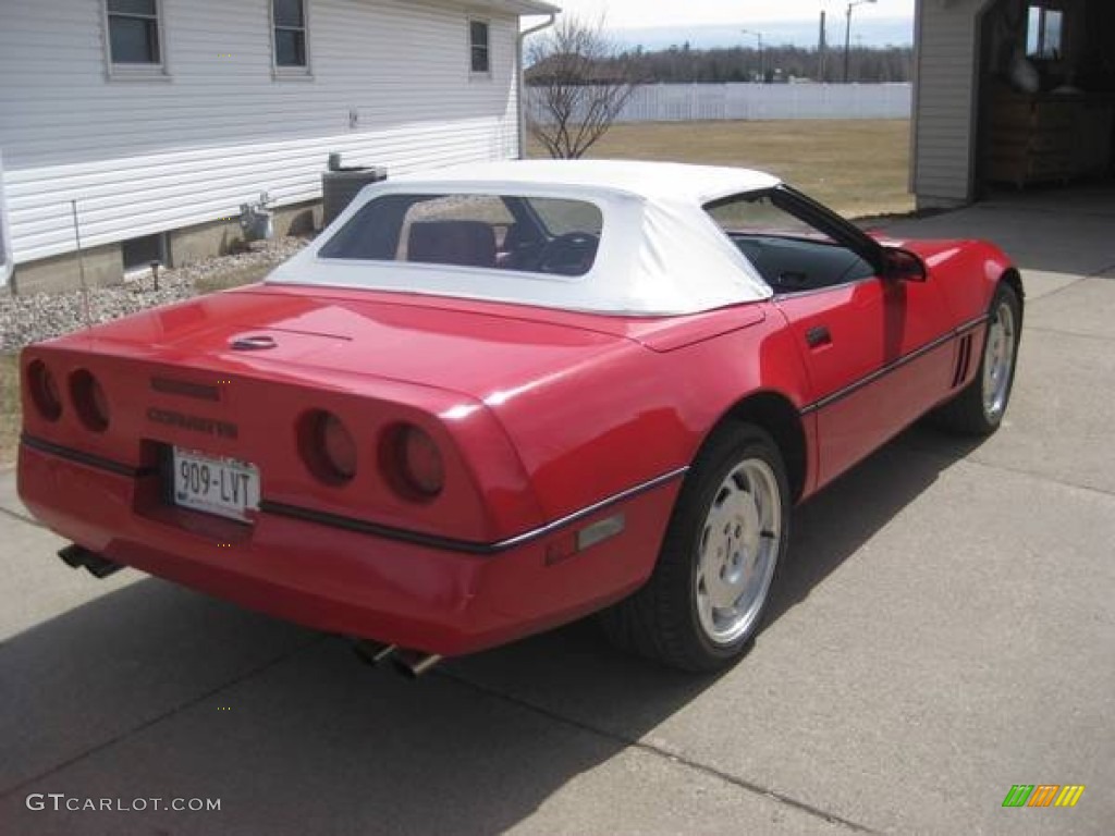 1990 Corvette Convertible - Bright Red / Red photo #4