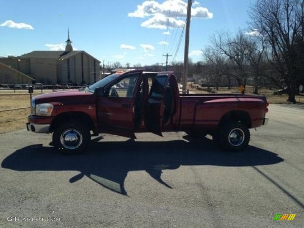 2006 Ram 3500 SLT Quad Cab 4x4 Dually - Flame Red / Medium Slate Gray photo #2