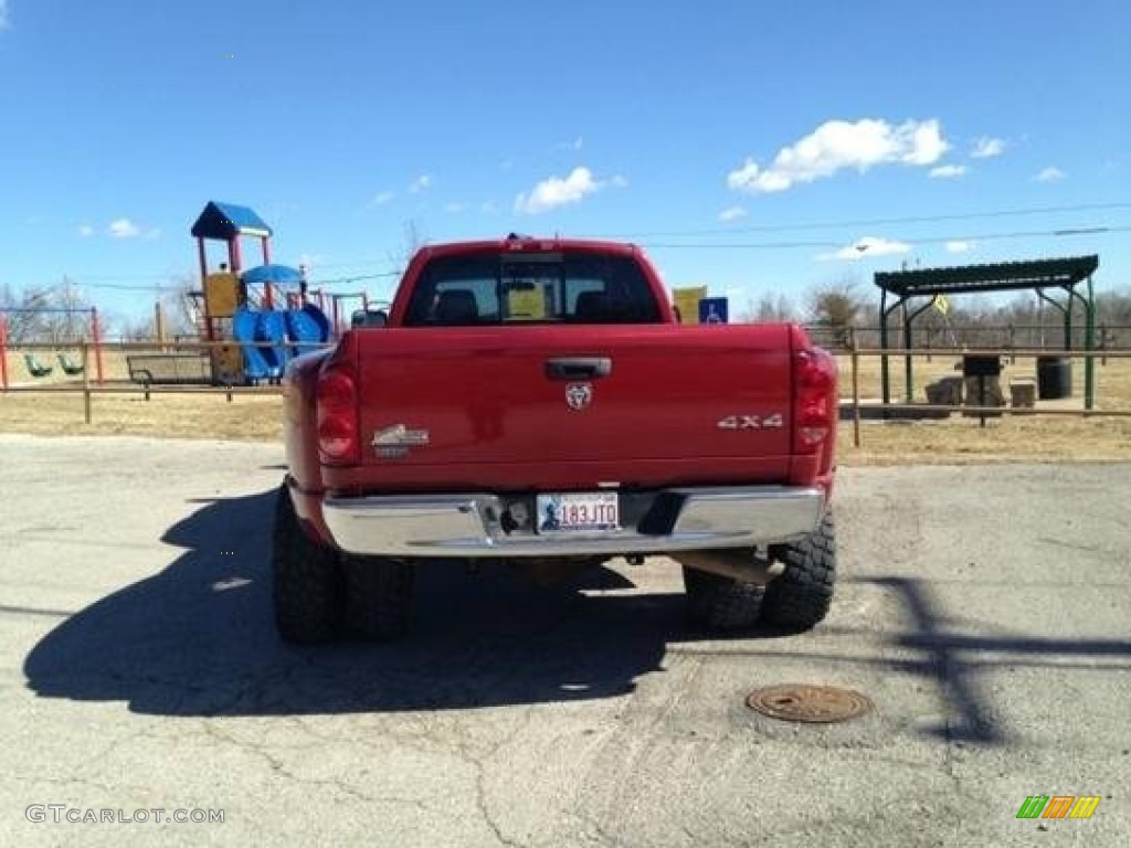 2006 Ram 3500 SLT Quad Cab 4x4 Dually - Flame Red / Medium Slate Gray photo #5